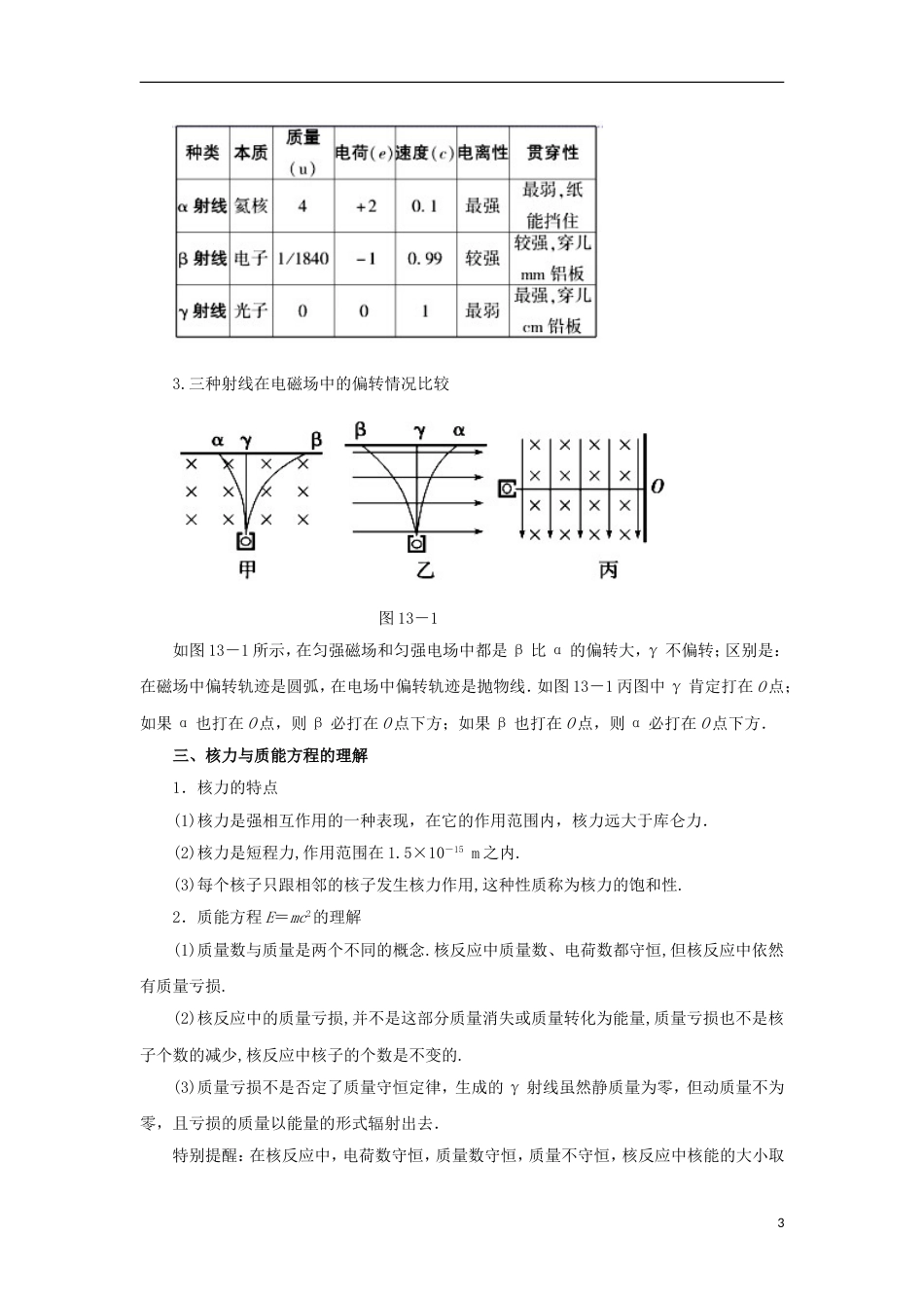 高考物理二轮复习专题近代物理初步教学案_第3页