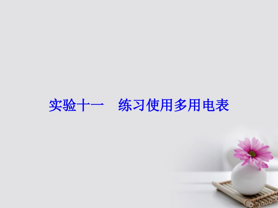 高考物理大一轮复习 第8章 恒定电流 实验 练习使用多用电表课件_第2页