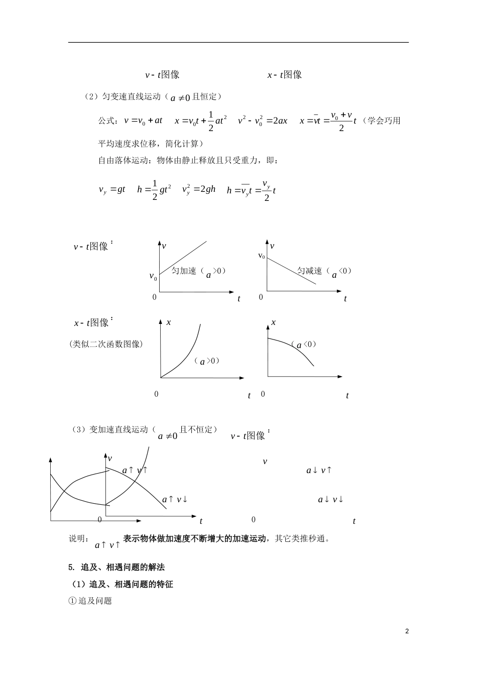 高考物理热点快速突破必考部分专题直线运动_第2页