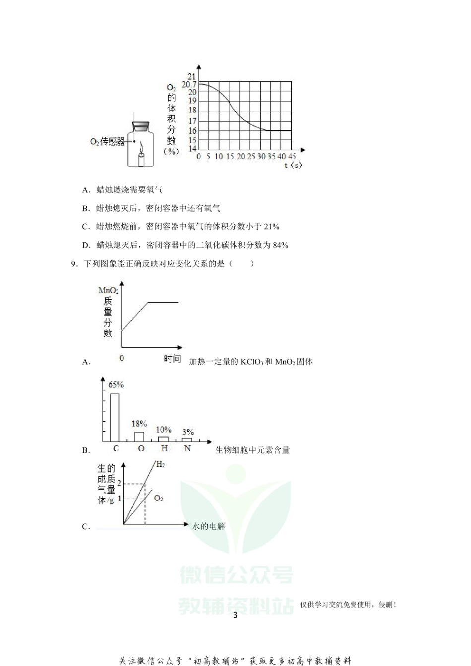 18人教版·江西省南昌市南昌县九年级（上）期中化学_第3页