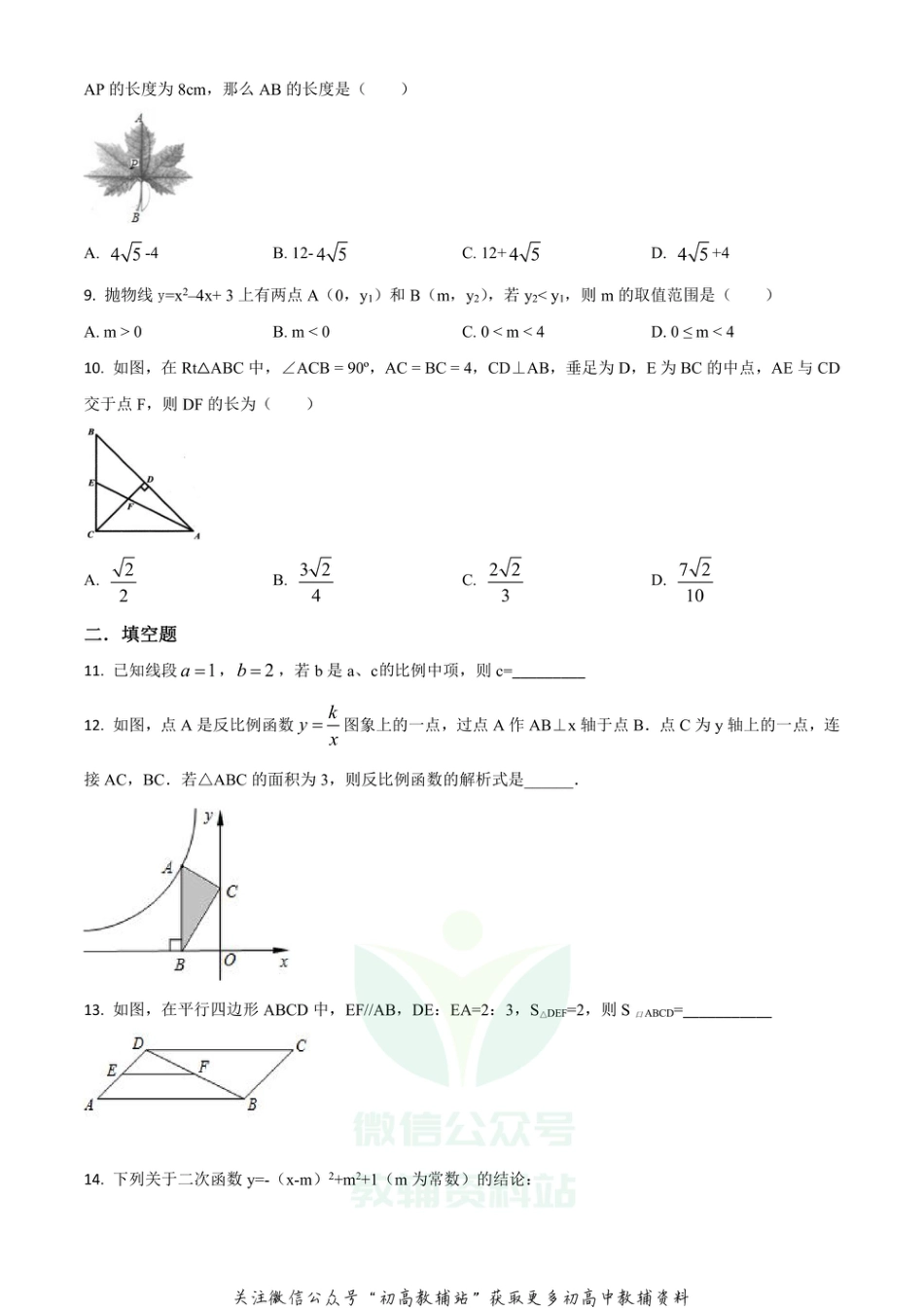 56沪科版·安徽省合肥市蜀山区期中_第2页