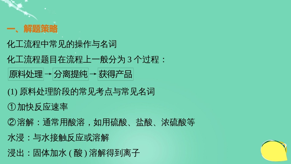 高考化学一轮复习 第3章 常见金属及其化合物 专题讲座二 无机化工流程题解题方法指导课件 鲁科版_第2页