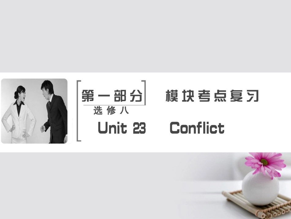 高考英语大一轮复习 第部分 模块考点复习 Unit 3 Conflict课件 北师大版选修_第2页