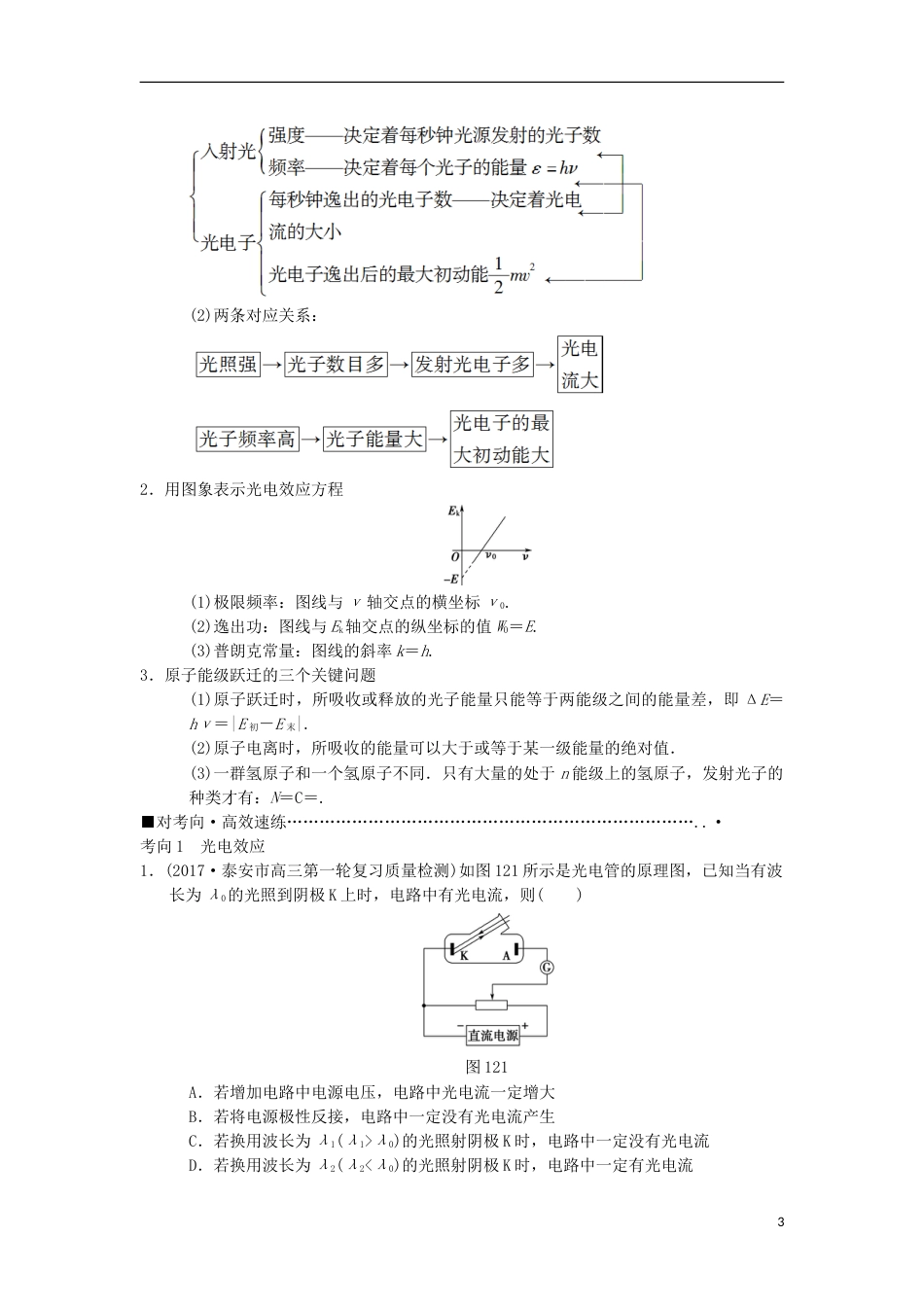 高考物理二轮复习第部分专题整合突破专题近代物理初步教案_第3页