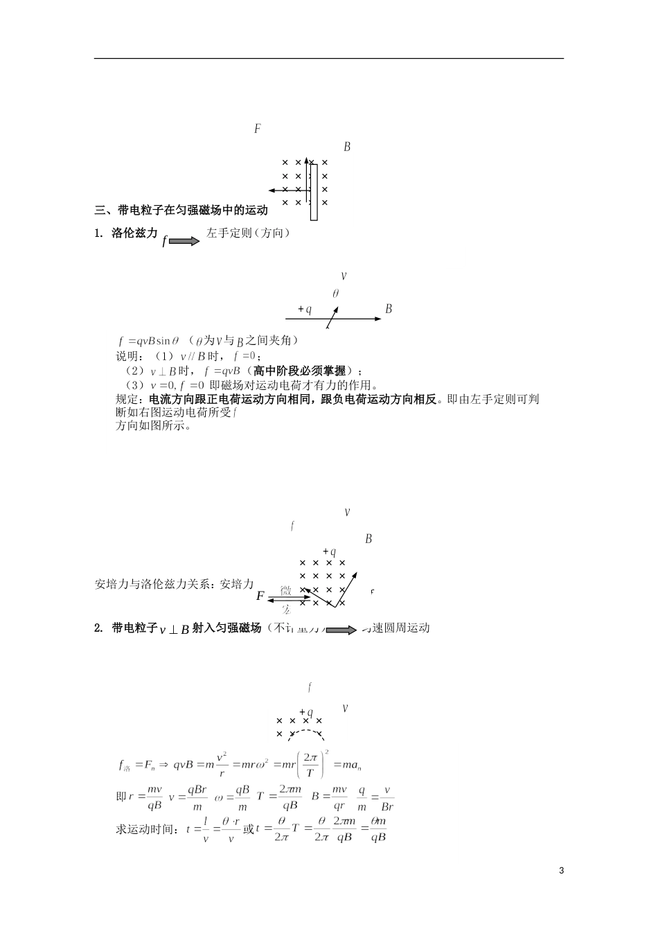 高考物理热点快速突破必考部分专题磁场_第3页