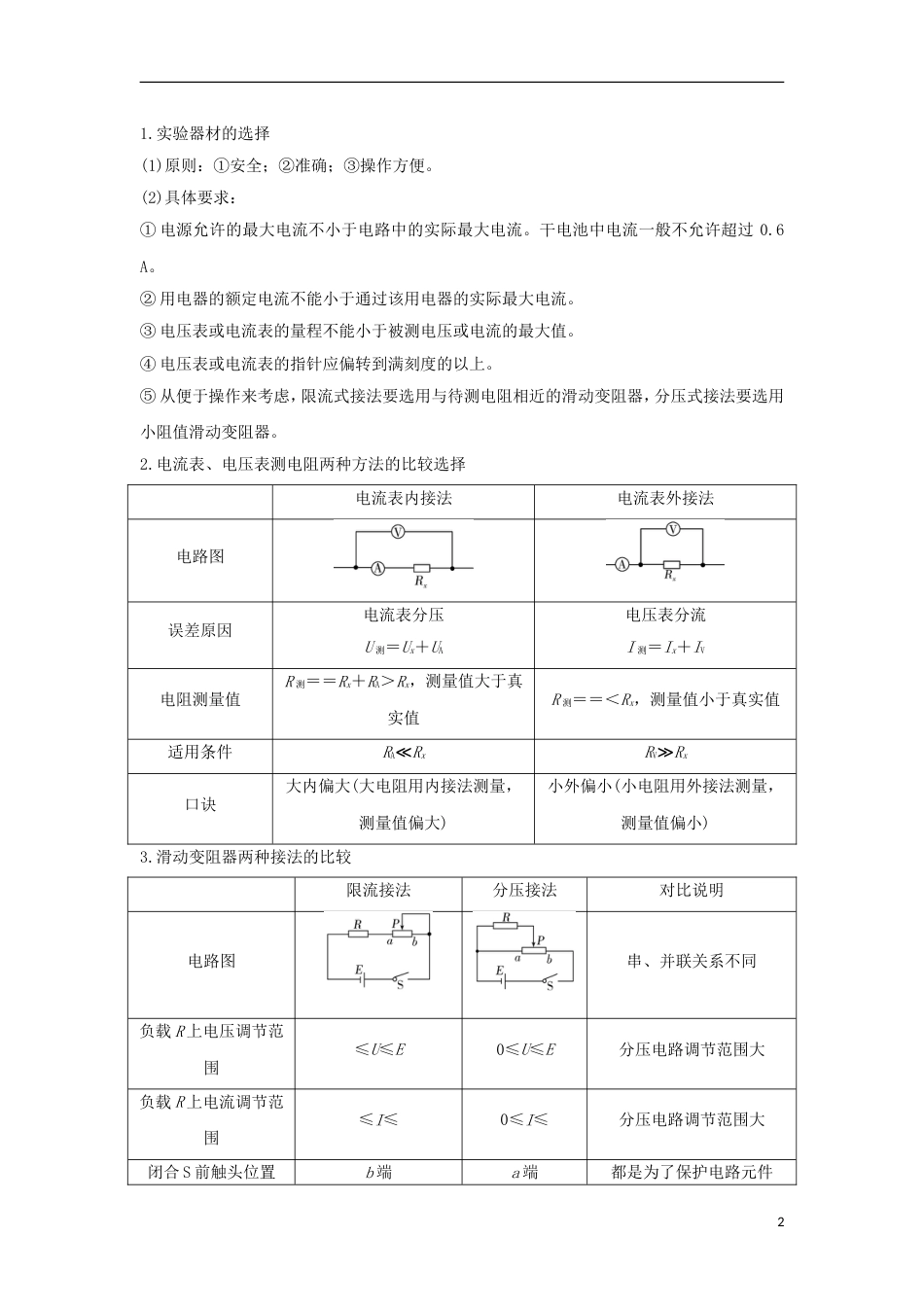 高考物理大一轮复习第七章恒定电流实验测绘小灯泡的伏安特性曲线学案_第2页