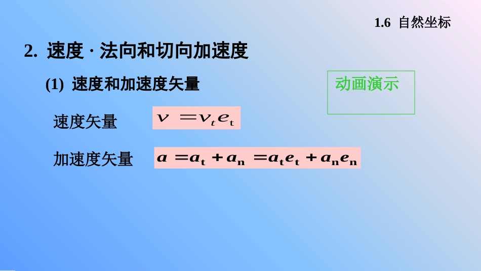 (9.6)--2.6 自然坐标 切向和法向加速度_第3页