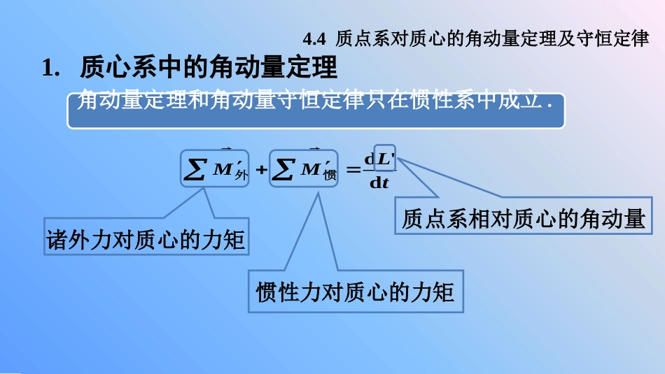 (10.4)--5.4 质点系对质心的角动量定理和守恒定律_第2页