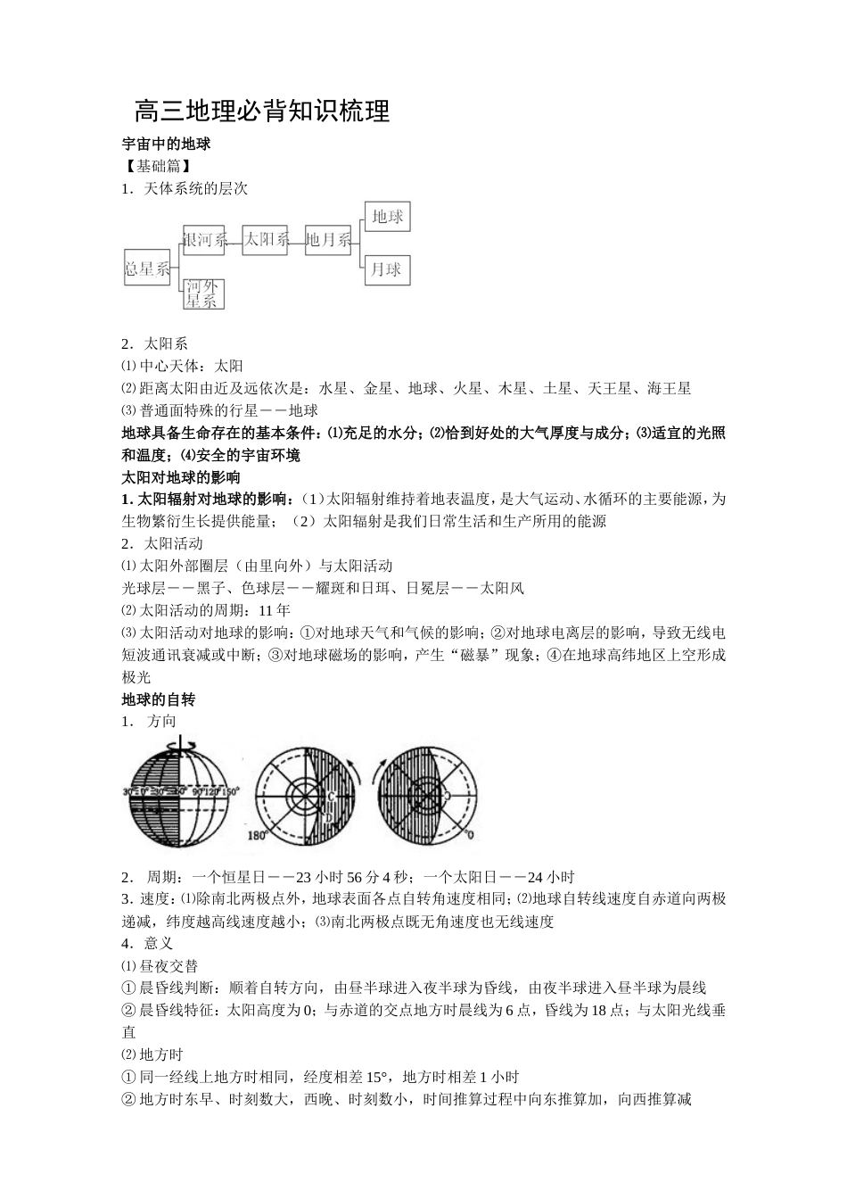 【地理】必背知识梳理_第1页