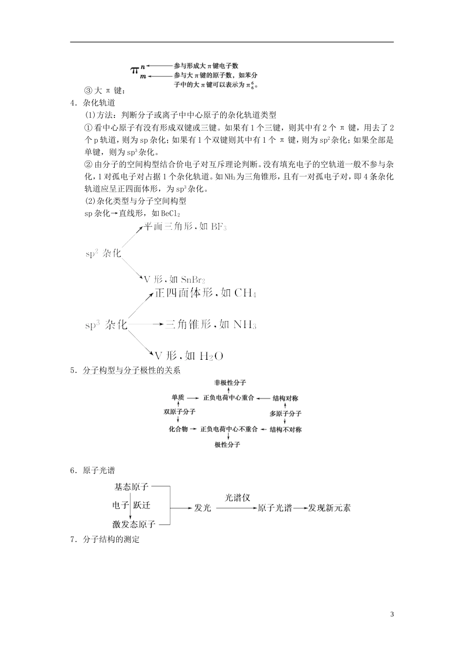 高考化学二轮复习专题物质结构与性质第讲物质结构与性质学案_第3页