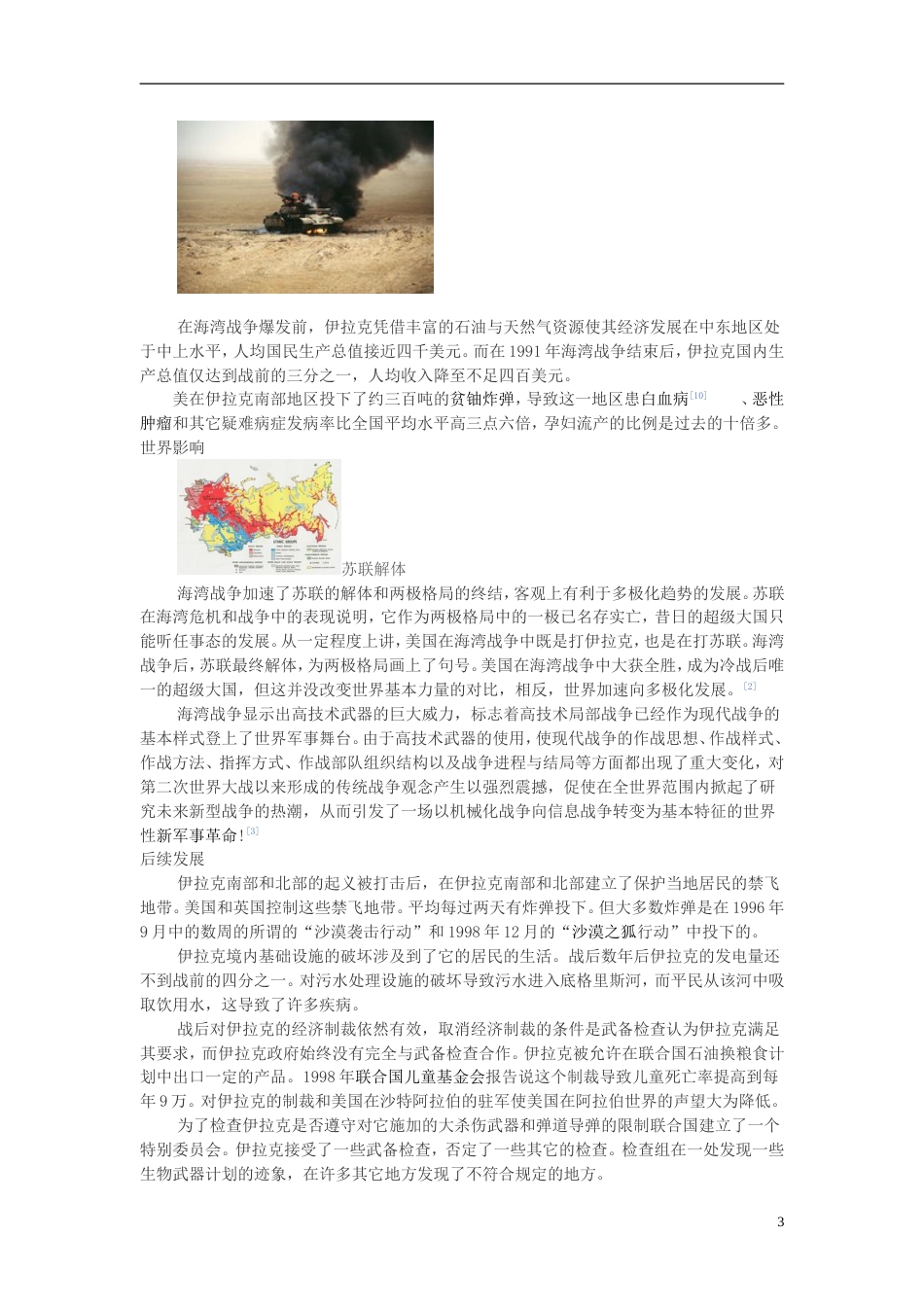 高中历史第五单元烽火连绵的局部战争第21课高科技下的局部战争素材（海湾战争）岳麓版选修3_第3页