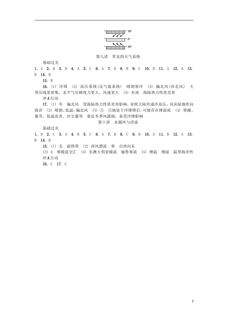 高中地理主题自然环境中的物质运动和能量交换参考答案新人教_第2页