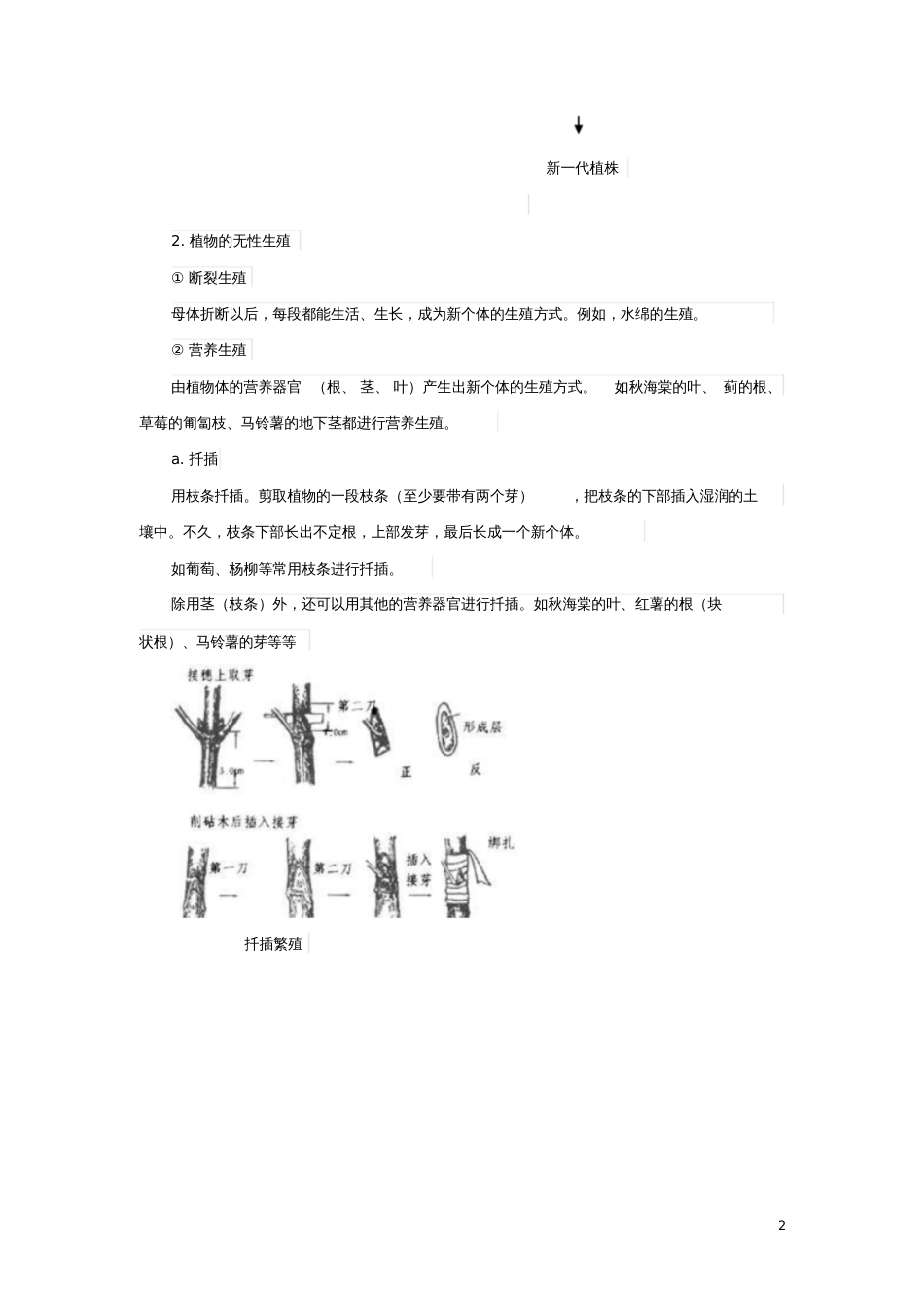 2017年中考生物复习植物的生殖知识点总结新人教版_第2页