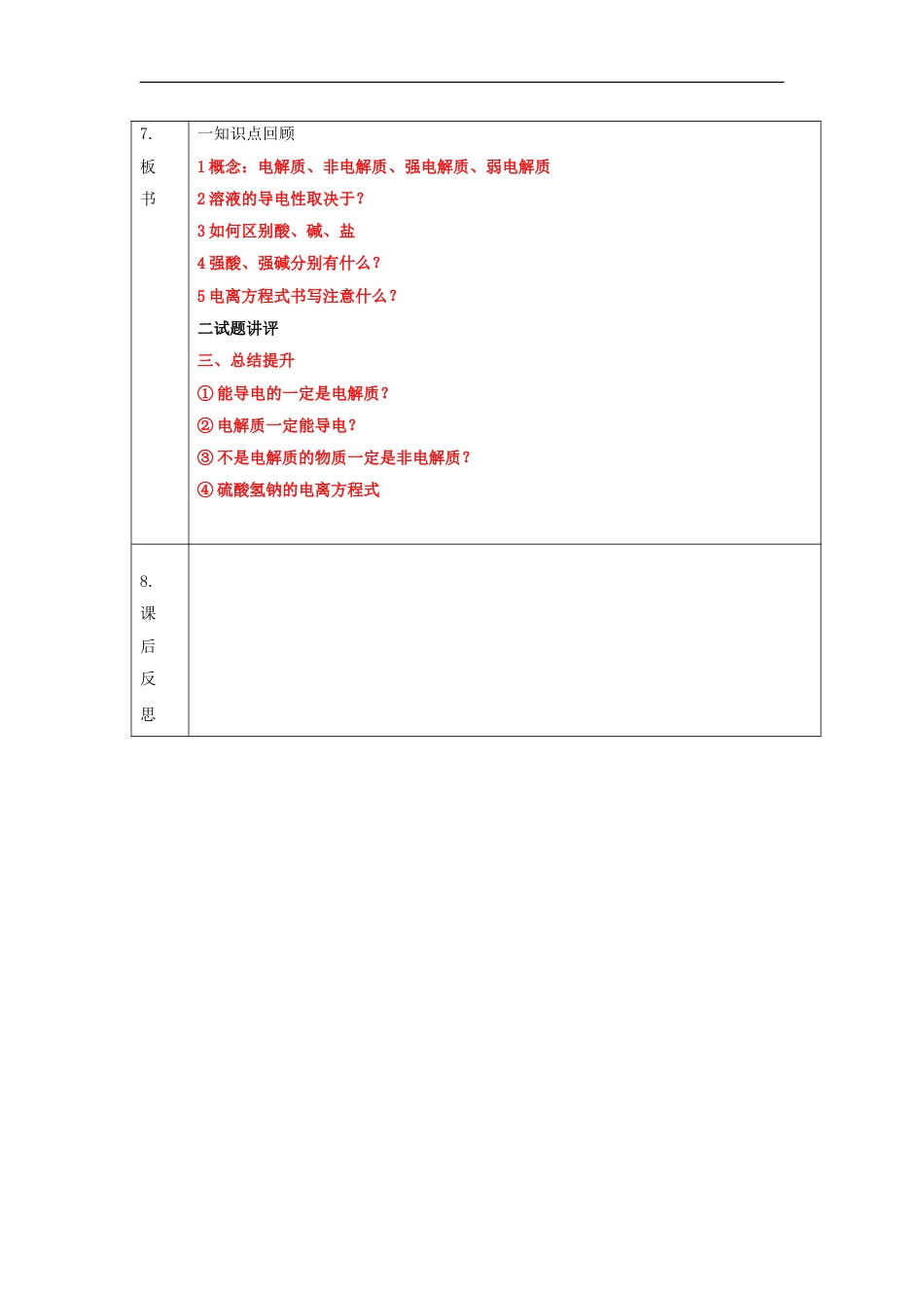 高中化学第二章化学物质及其变化水溶液中的电离时习题课教案新人教必修_第3页