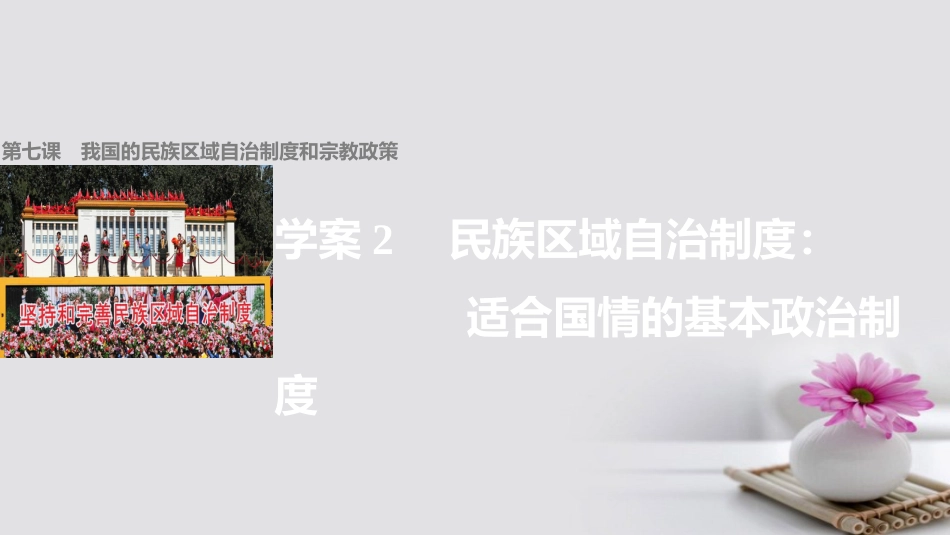 高中政治 7.2 民族区域自治制度 适合国情的基情的基本政治制度课件 新人教版必修_第1页