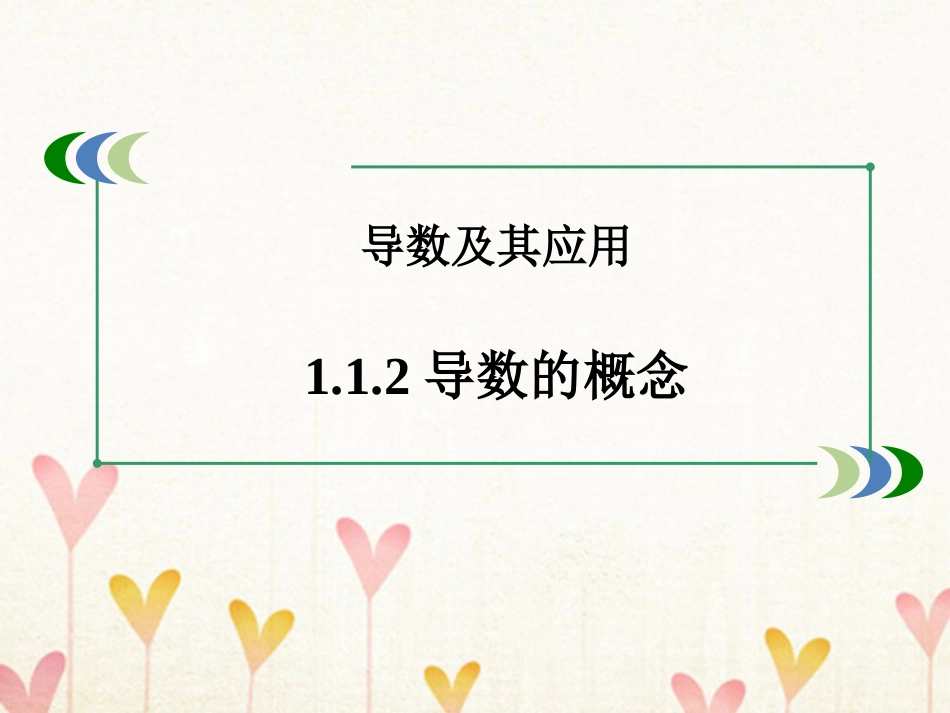 高中数学 第一章 导数及其应用 1.1.2 导数的概念课件 新人教A版选修2_第1页