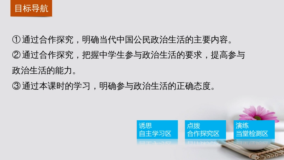 高中政治 1.3 政治生活 自觉参与课件 新人教版必修_第3页