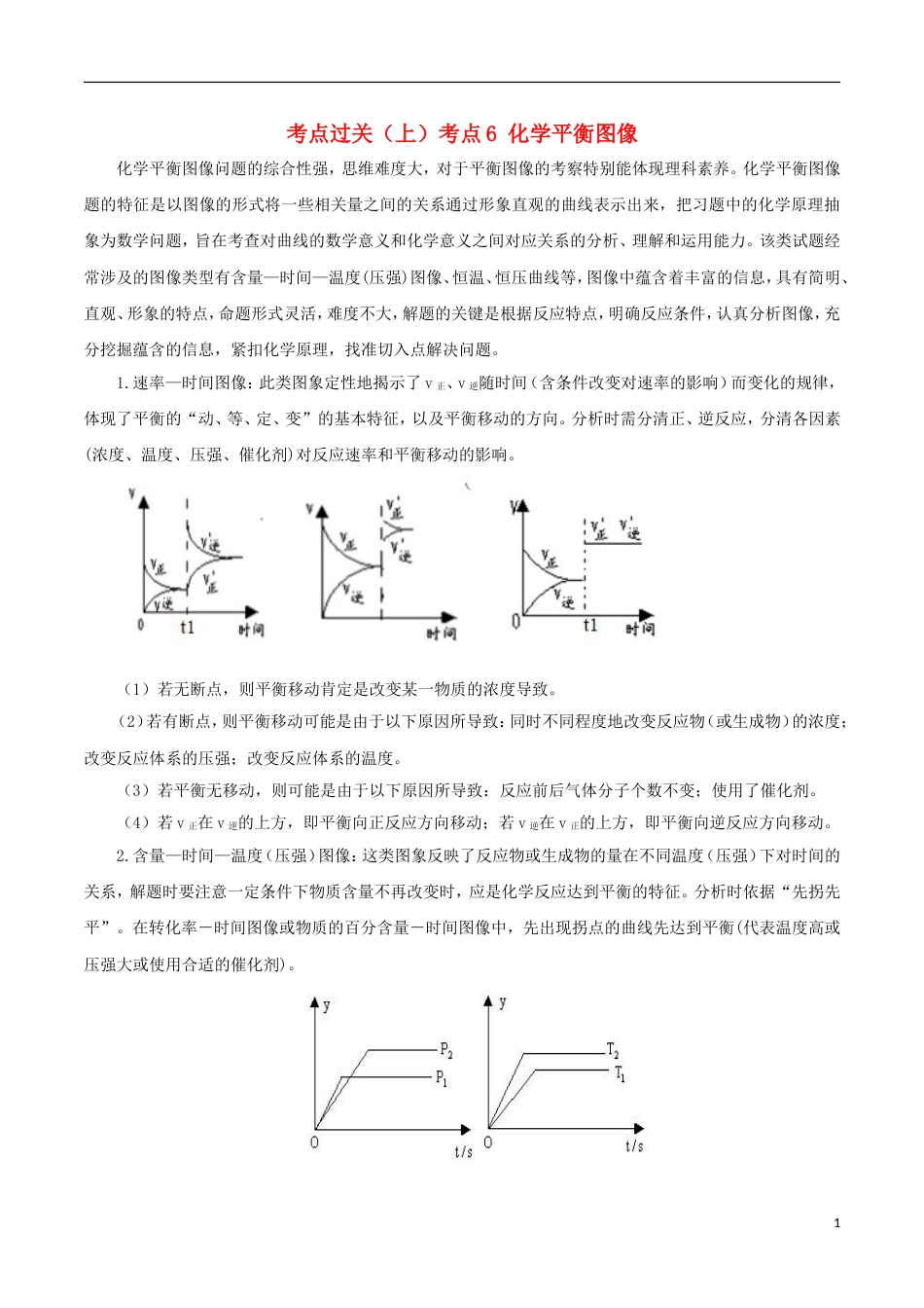 高中化学考点过关上考点化学平衡图像新人教选修_第1页