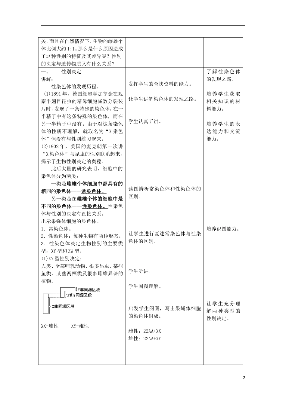 高中生物第三册第8章遗传与变异8.2伴性遗传教案（5）沪科版_第2页