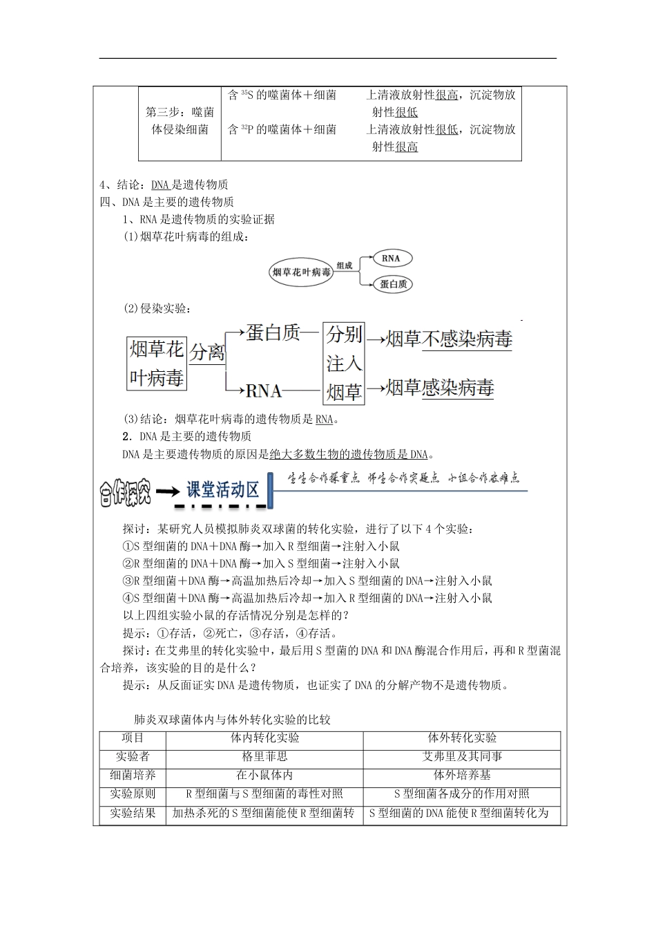 高中生物第三章基因的本质DNA是主要的遗传物质学案新人教必修_第3页