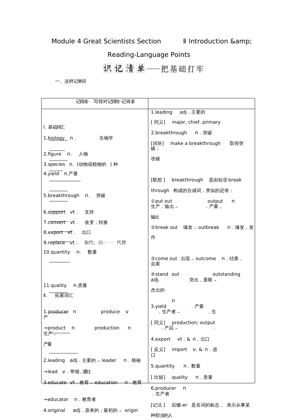 2017-2018学年高中英语Module4GreatScientistsSection_第1页