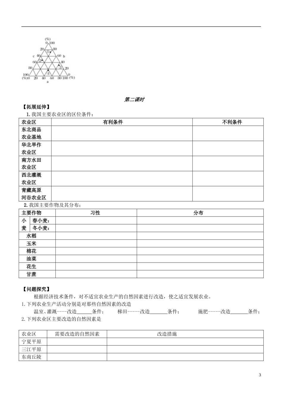 高中地理第三章域产业活动3.2农业的位因素与农业地域类型学案湘教版必修2_第3页