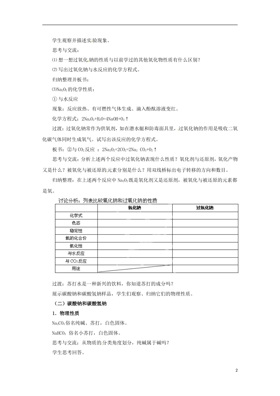 高中化学第三章金属及其化合物几种重要的金属化合物课时学案新人教版必修_第2页