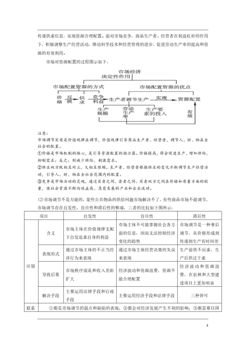 高中政治必修一经济生活《第九课走进社会主义市场经济》导学案及答案_第3页