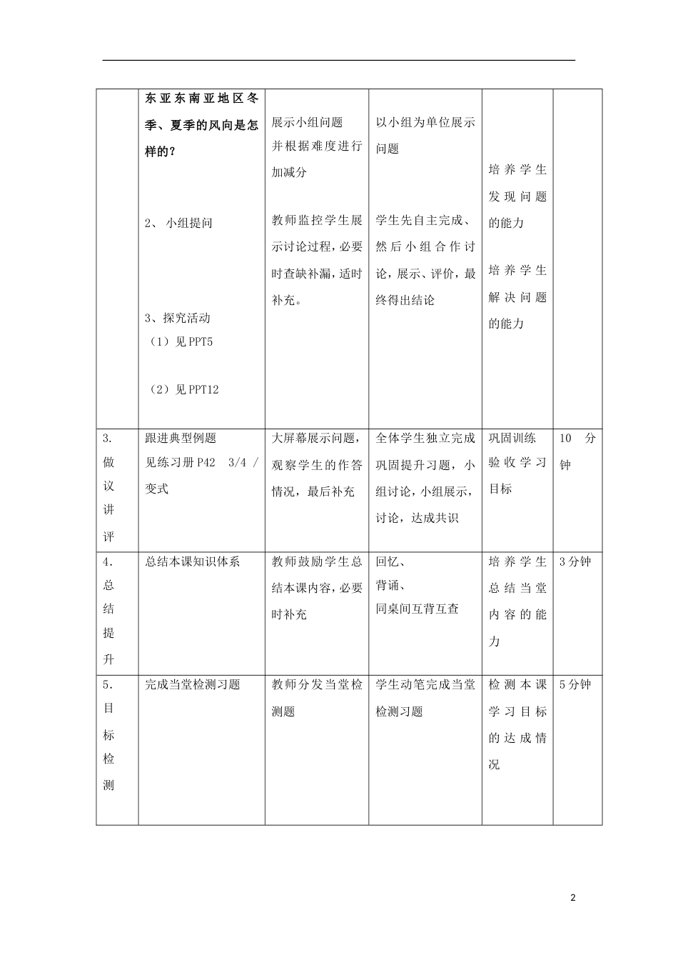 高中地理第二章地球上的大气气压带和风带时教案新人教必修_第2页