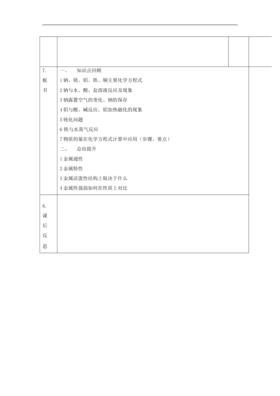 高中化学第三章金属及其化合物金属的化学性质习题课教案新人教必修_第3页