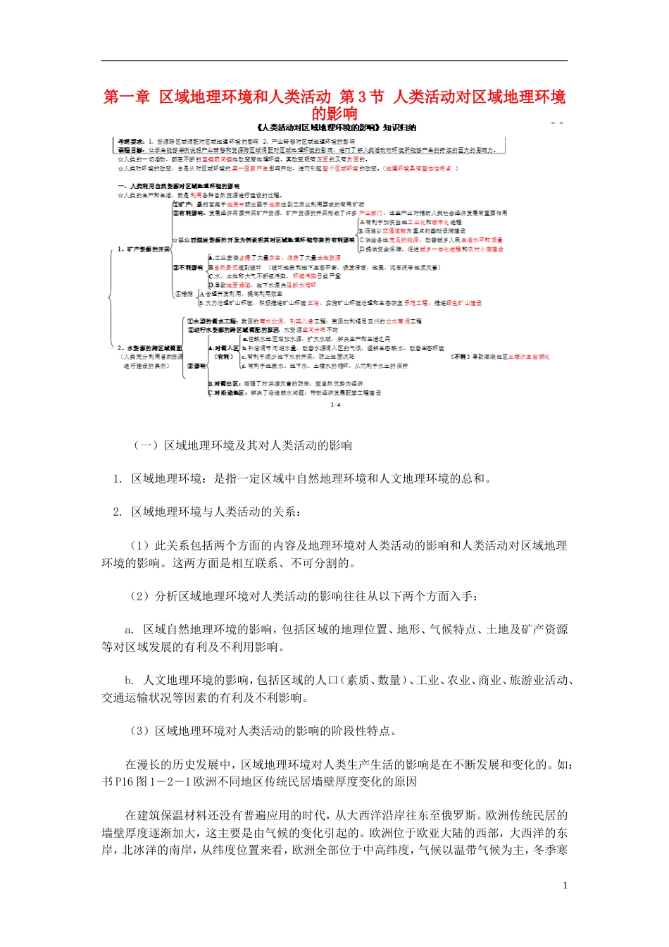 高中地理第一章域地理环境和人类活动第3节人类活动对域地理环境的影响素材中图版必修3_第1页