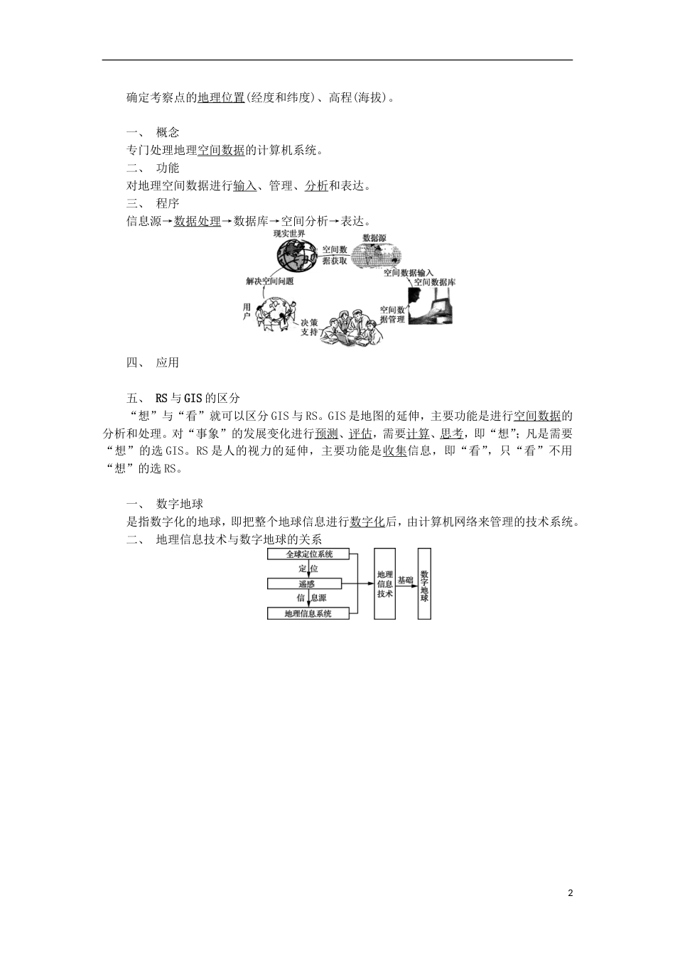 高中地理第二十五讲地理信息技术学业水平测试新人教_第2页