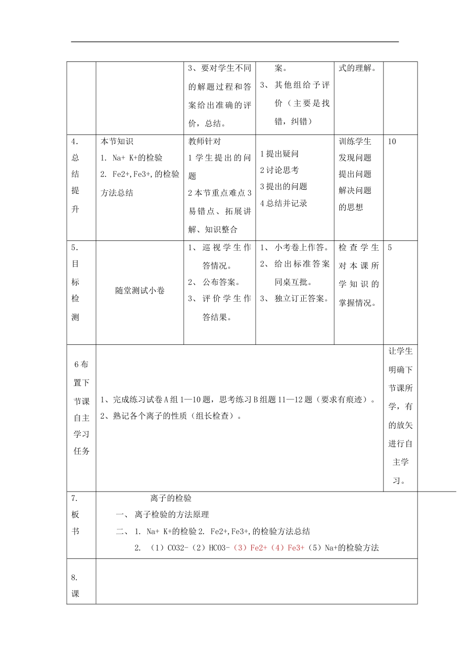 高中化学第二章化学物质及其变化离子检验教案新人教必修_第2页