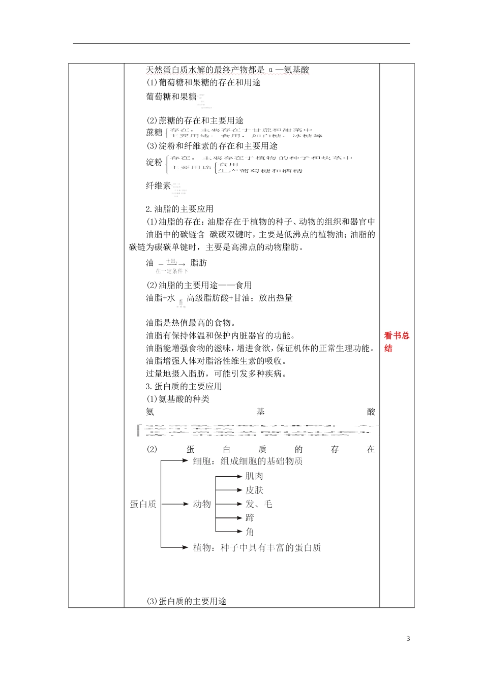 高中化学第章有机化合物第节基本营养物质时教案新人教必修_第3页