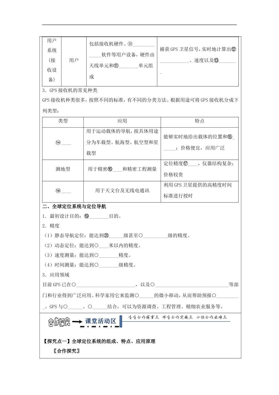 高中地理第三章地理信息技术应用全球定位系统及其应用学案湘教必修_第2页