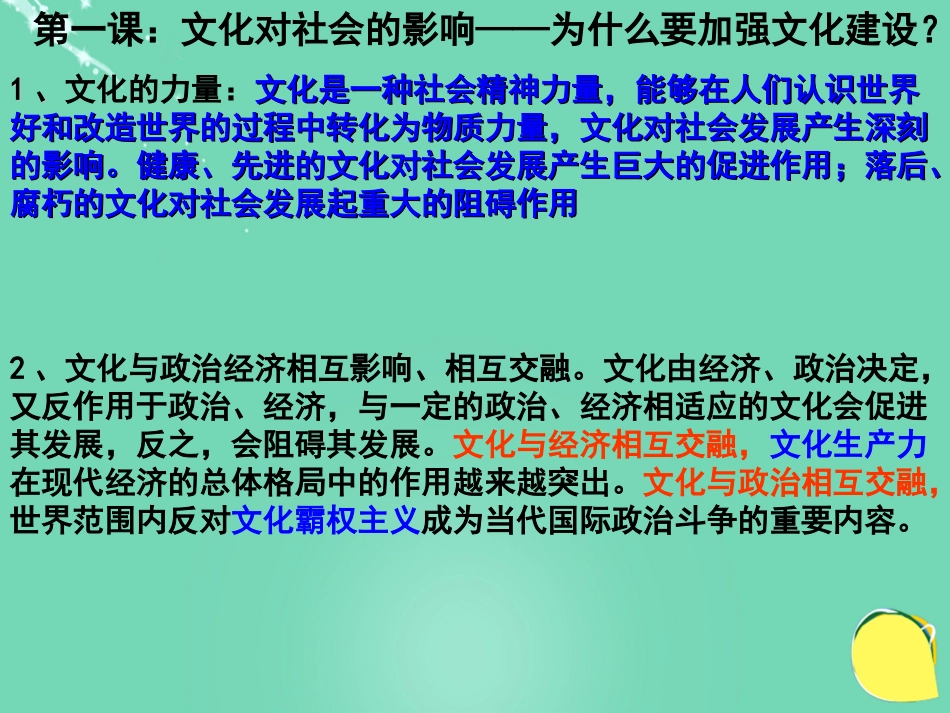 高中政治《综合探究 聚焦文化竞争力》课件4 新人教版必修_第2页