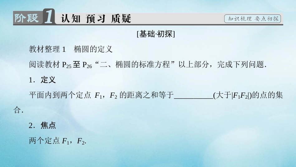 高中数学 第二章 圆锥曲线与方程 2.1.1 椭圆及其标准方程课件 北师大版选修1_第3页