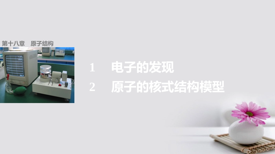 高中物理 18.1 电子的发现 18.2 原子的核式结构模型课件 新人教版选修35_第1页