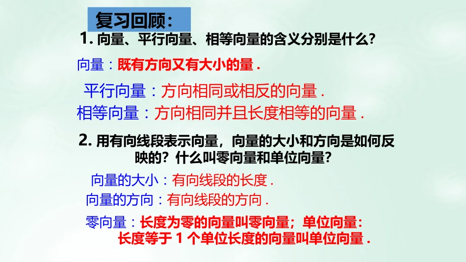 高中数学 第二章 平面向量 2.2.1 向量加法运算及其几何意义课件4 新人教A版必修4_第2页