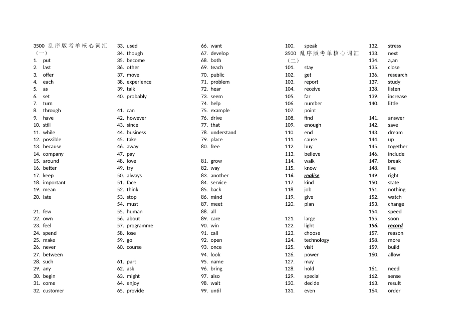 高中英语词汇随身记3500词高频乱序版绿卡图书_第1页