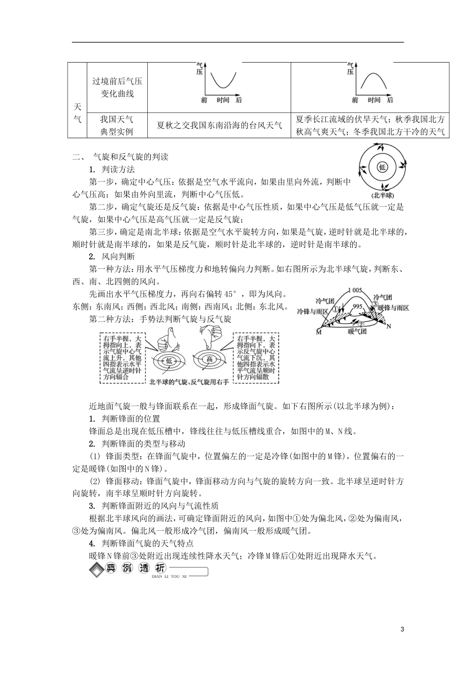 高中地理主题自然环境中的物质运动和能量交换第九讲常见的天气系统学业水平测试新人教_第3页