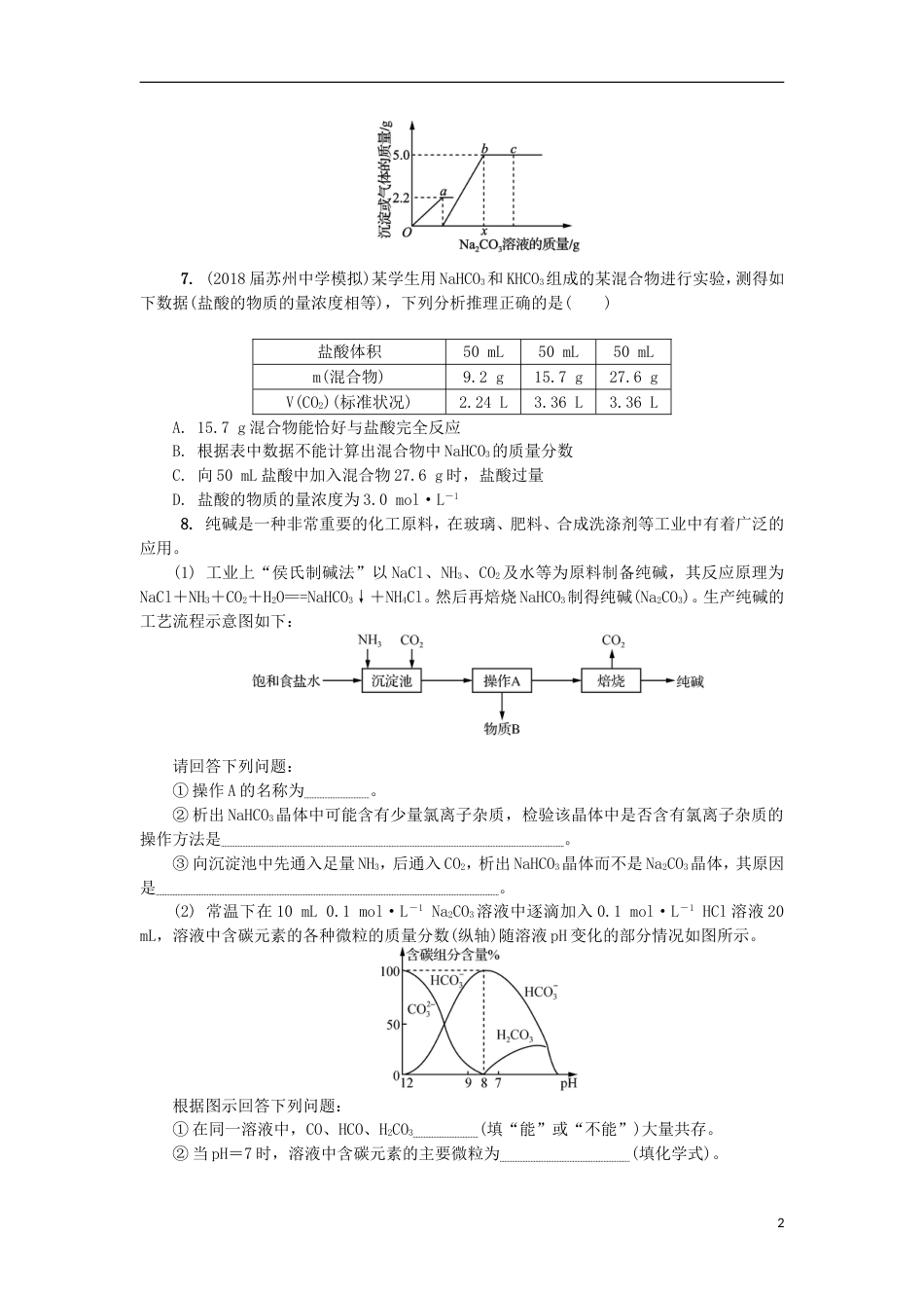 高中化学第五讲钠及其化合物练习苏教必修_第2页