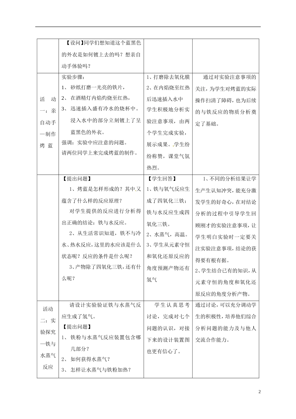 高中化学第三章金属及其化合物第一节金属及其化合物教案新人教必修_第2页