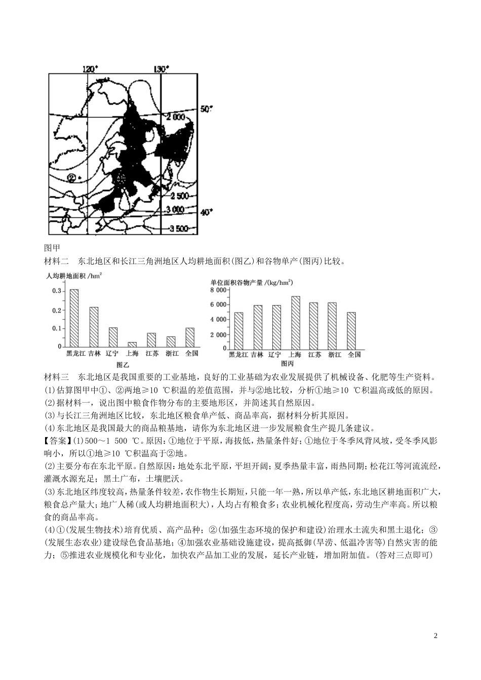 高中地理最易错考点系列考点东北农业发展的问题和对策新人教必修_第2页