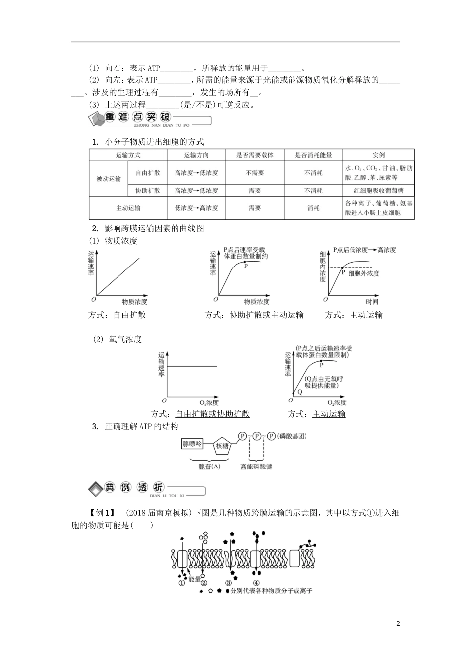 高中生物第五讲细胞代谢一学案苏教必修_第2页