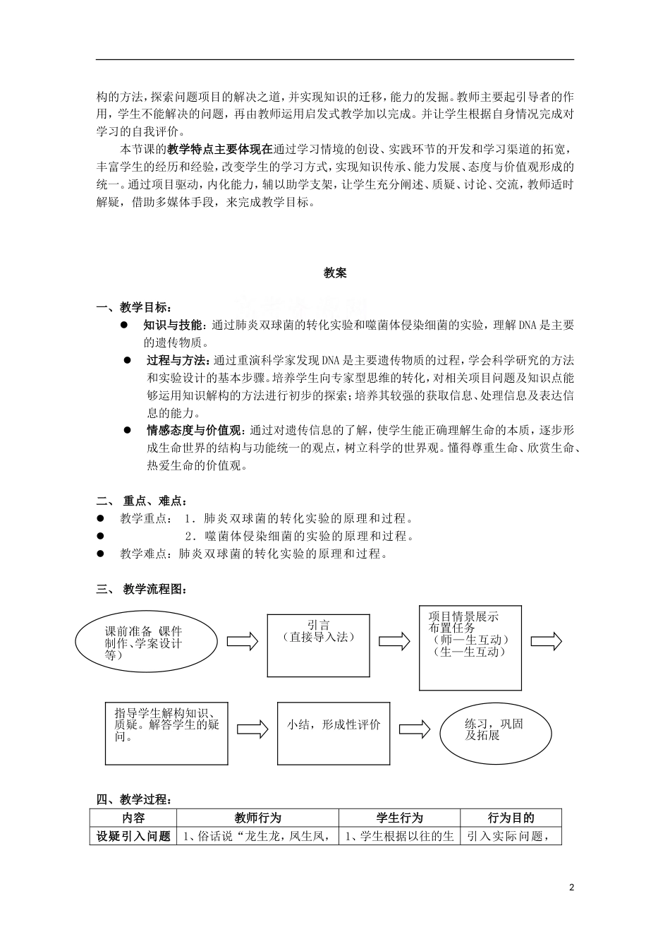 高中生物第二册6.1遗传信息教案（3）沪科版_第2页