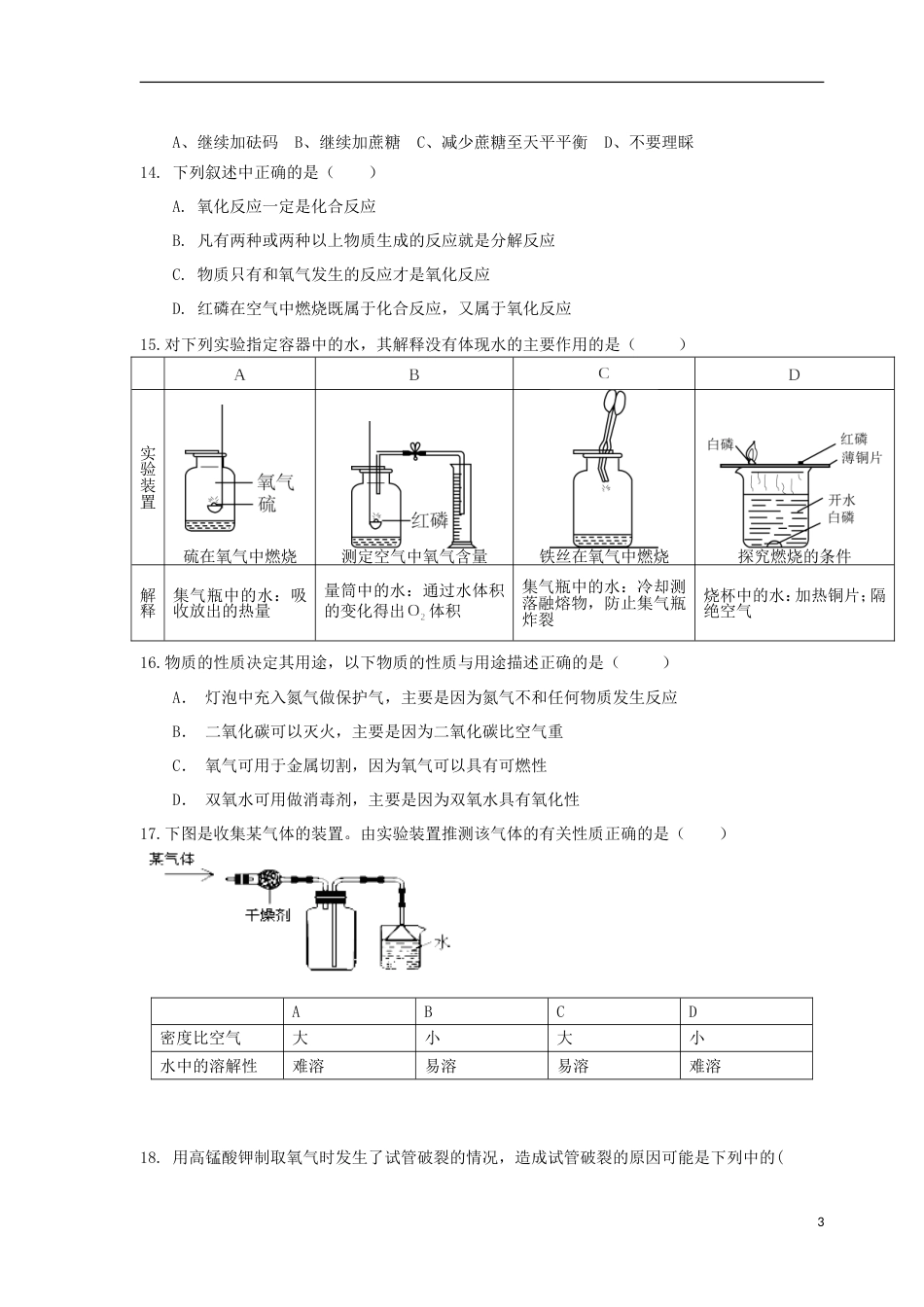 高新九年级化学月月考试题新人教_第3页