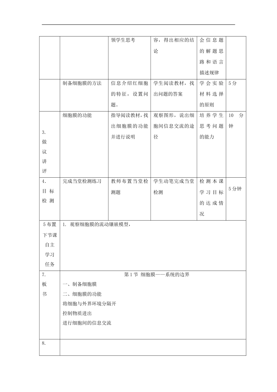 高中生物第三章细胞的基本结构细胞膜系统的边界教案新人教必修_第2页