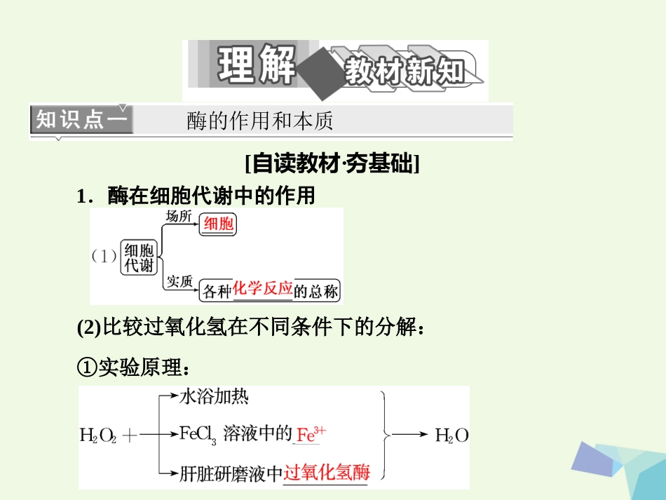 高中生物 第5章 细胞的能量供应和利用 第节 降低化学反应活化能的酶课件 新人教版必修_第3页