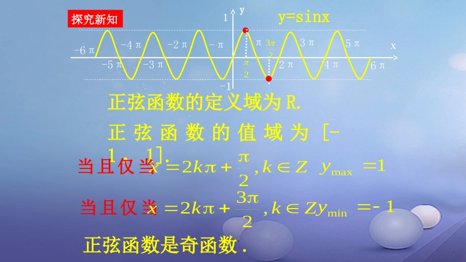 高中数学 第一章 三角函数 1.4.1 正弦函数、余弦函数的图象（2）课件 新人教A版必修4_第3页